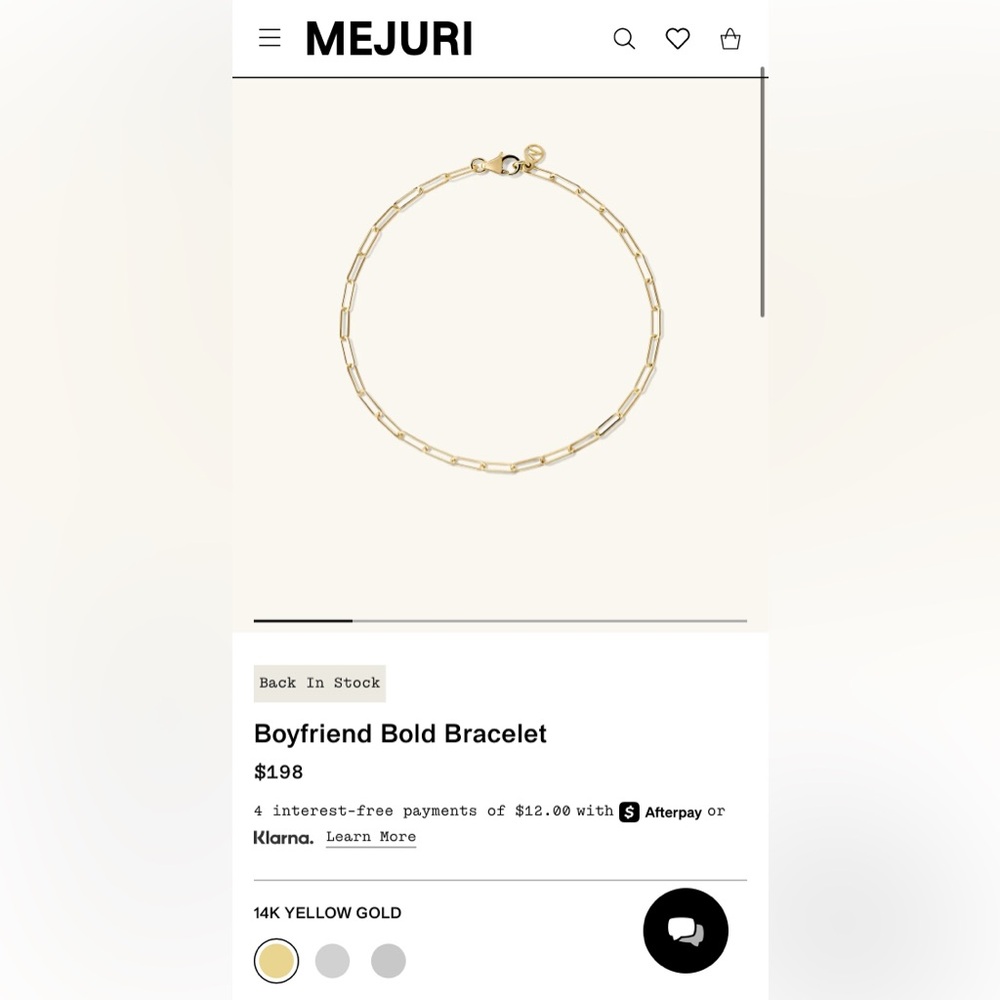 Gold Mejuri bracelet